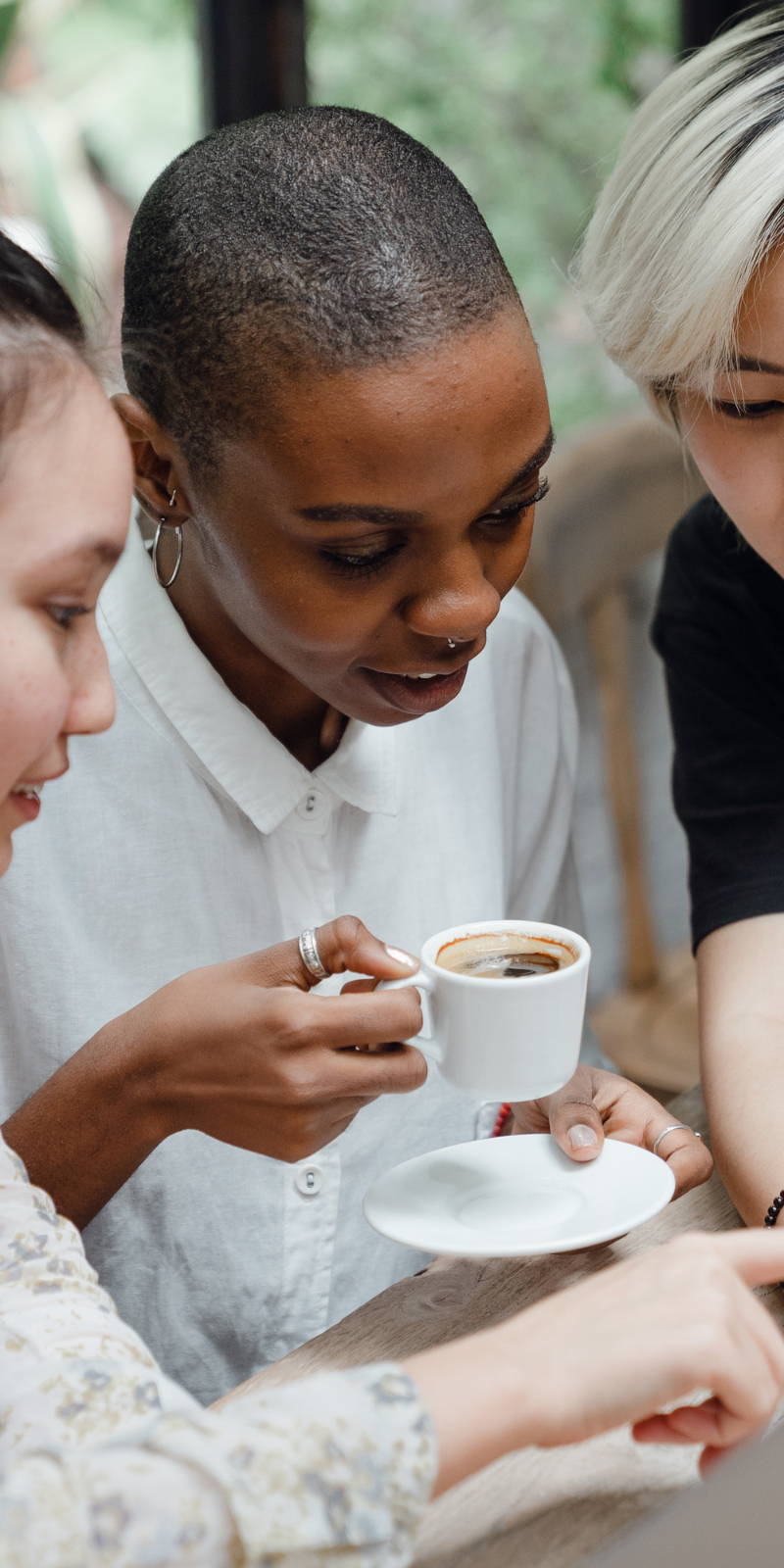 women, coffee, group, together, happiness