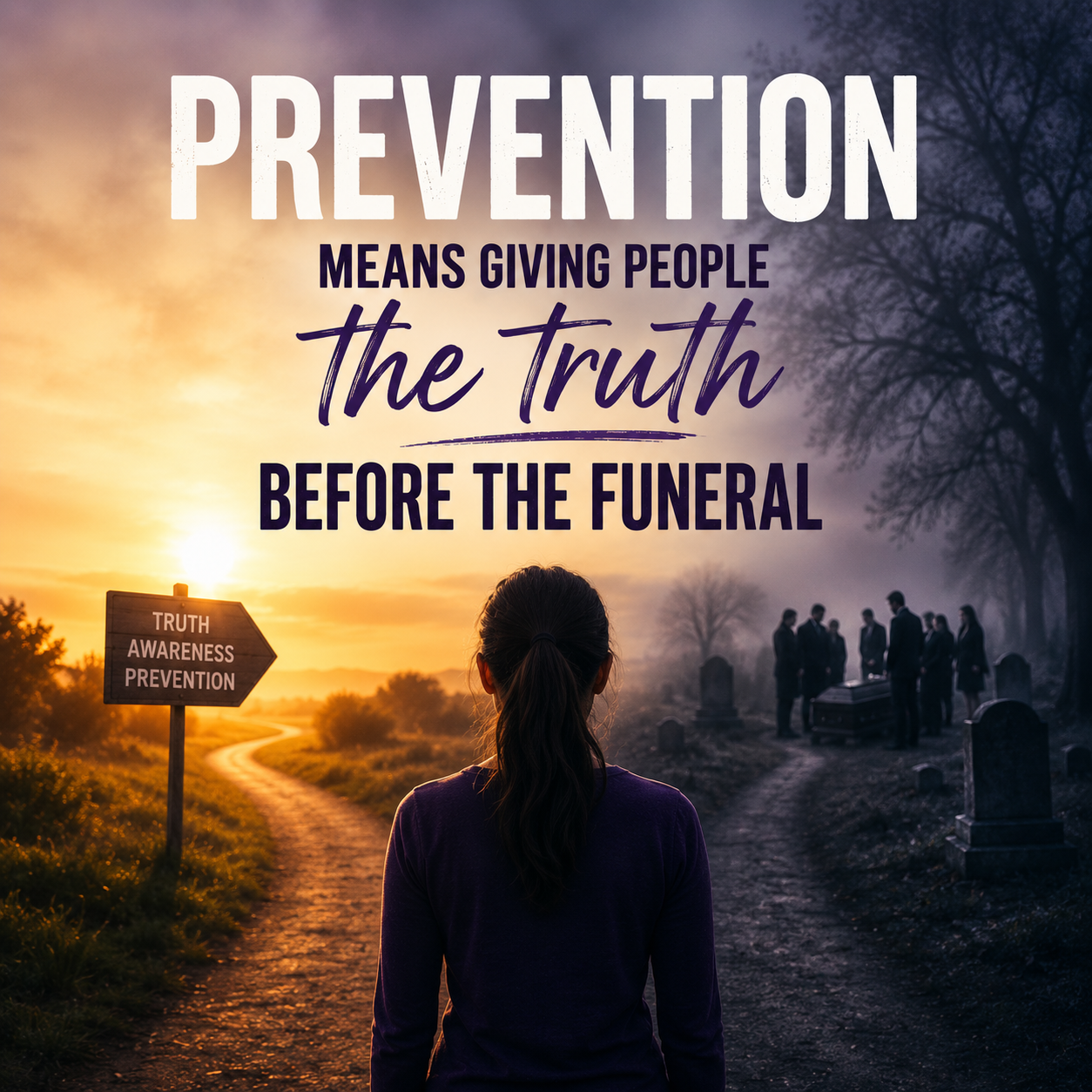 Prevention means giving people the truth before the funeral