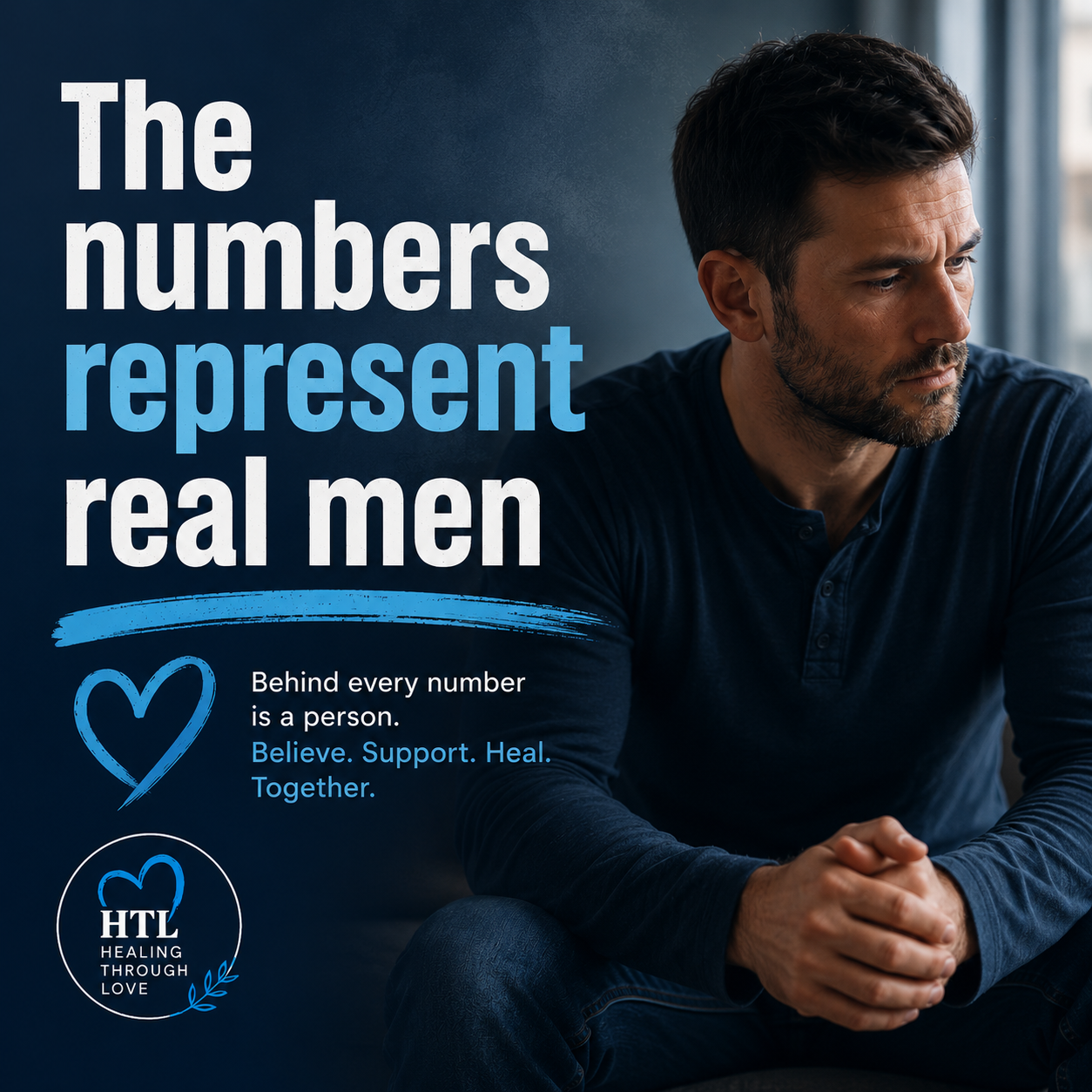 The numbers represent real men