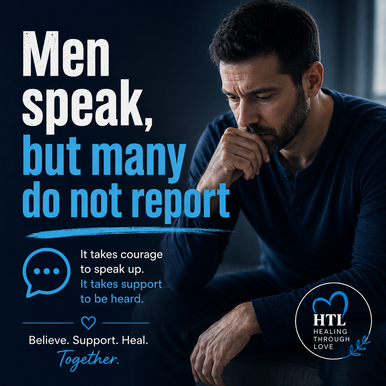 Men speak, but many do not report