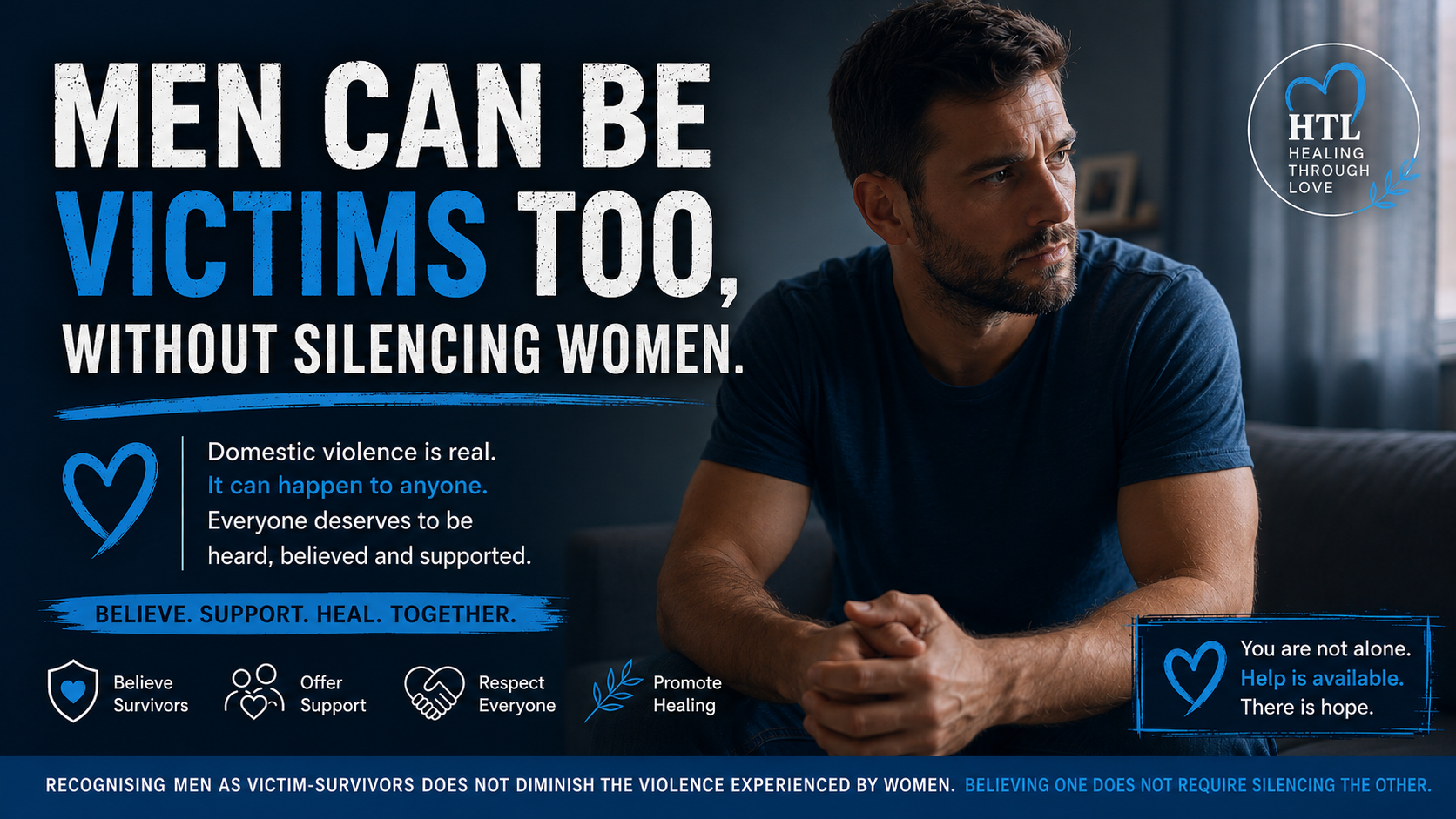 Men Can Be Victims Too, Without Silencing Women